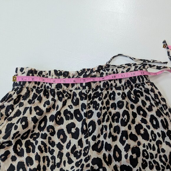 Sanctuary On Repeat Leopard Print Drawstring Linen Blend Shorts *Size Small - Picture 6 of 11